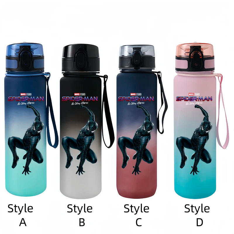 Marvel Spider-Man Large Capacity Portable Plastic Outdoor Sports Drinking Cup Mountaineering Cup Gift Cartoon Water Bottle