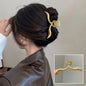 2023 Korean Metal Geometric Hair Claws Barrettes Elegant Hair Clips Crab Hollow Out Hairpin Headwear Women Girl Hair Accessories