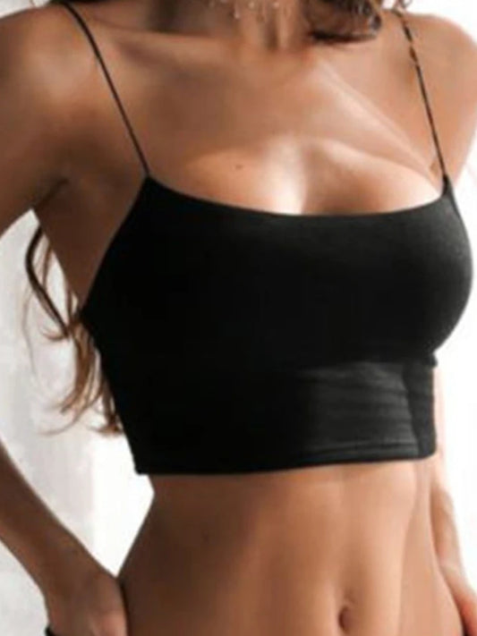 Sexy Tank Top Black Halter Crop Top