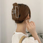 2023 Korean Metal Geometric Hair Claws Barrettes Elegant Hair Clips Crab Hollow Out Hairpin Headwear Women Girl Hair Accessories